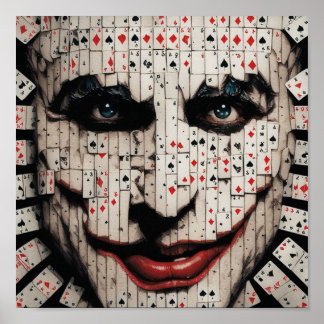 Poster Carte Jocker's Face Playing Card