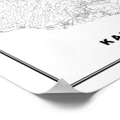 Poster Carte Kauai (Coin)