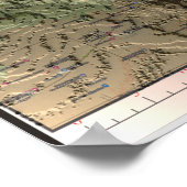 Poster CARTE KILIMANJARO Imprimer, Papier d'affiche de va (Coin)