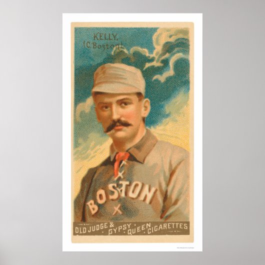 Poster Carte King Kelly Baseball 1888 (Devant)