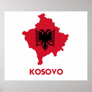 POSTER CARTE KOSOVO