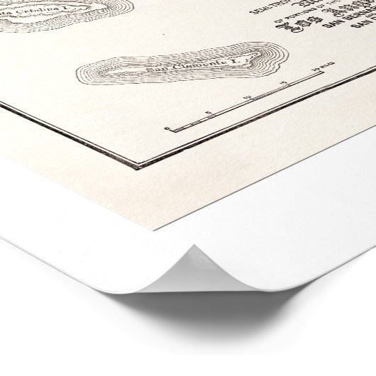 Poster Carte LA de 1886 (Coin)