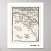 Poster Carte LA de 1886 (Devant)