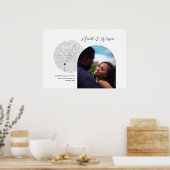 Poster Carte Las Vegas Mariage Fiançailles photo cadeau (Cuisine)