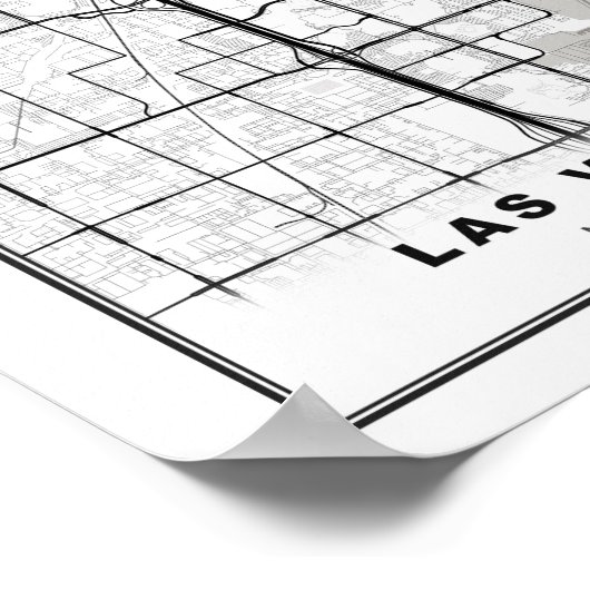 Poster Carte Las Vegas Strip (Coin)