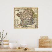 Poster Carte linguistique de la France (Cuisine)