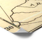 Poster Carte linguistique vintage de l'Europe (1907) (Coin)