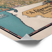 Poster Carte littéraire vintage du Canada (Coin)