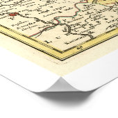 Poster Carte Lituanie 1750 (Coin)