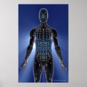 Poster Carte lumineuse des points d'acupuncture (Devant)