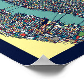 Poster Carte Manhattan New York (Coin)