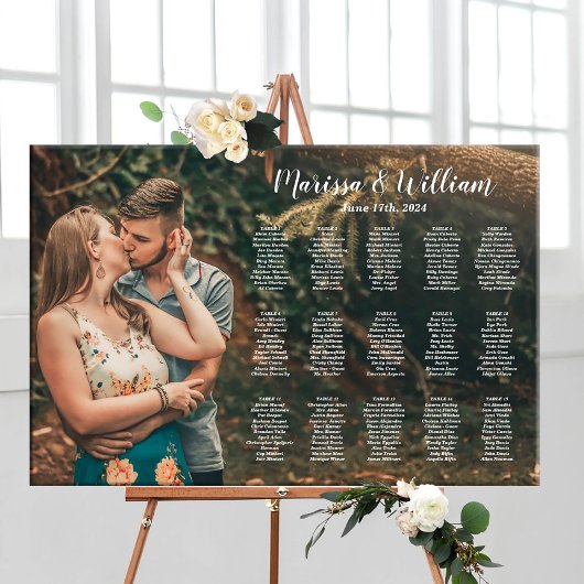 Poster Carte mariage avec photo
