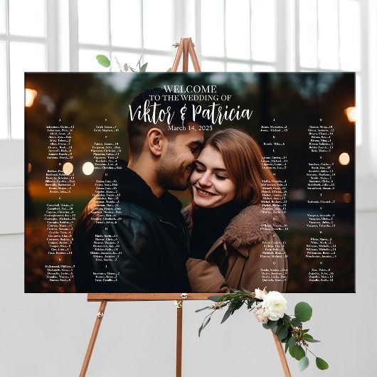 Poster Carte mariage avec photo