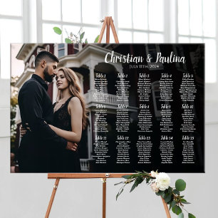 Poster Carte mariage avec photo élégante