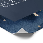 Poster Carte Mariage d'aquarelle Blue Sky (Coin)