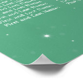 Poster Carte mariage de siège Sparkling Chain Mint Green (Coin)