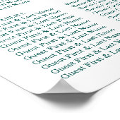 Poster Carte Mariage de verdure méditerranéenne (Coin)