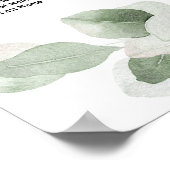 Poster Carte Mariage de verdure moderne (Coin)