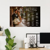 Poster Carte mariage des sièges photo alphabétique (Bureau à domicile)