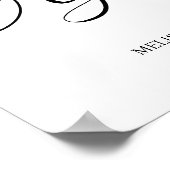 Poster Carte Mariage et cadeaux Black Modern Script (Coin)