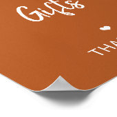 Poster Carte mariage moderne automne terre cuite signe ca (Coin)