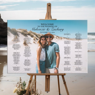Poster Carte mariage moderne avec photo, élégant