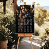 Poster Carte mariage photo élégante 20 tables