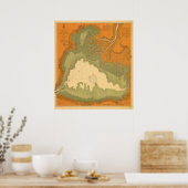 Poster Carte marine du lac Saint Clair, MI 1903 (Cuisine)