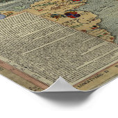 Poster Carte maritime 1538 (Coin)