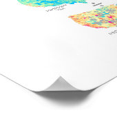 Poster Carte Math : Etats-Unis de Ratios (Coin)