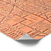 Poster Carte Memphis Tennessee (Coin)