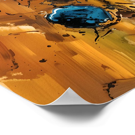 Poster Carte mère - Art informatique Abstrait (Coin)