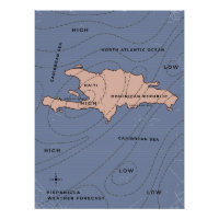 Carte météorologique d'Hispaniola