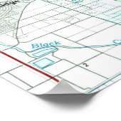 Poster Carte Miami Florida (1981) (Coin)