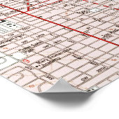 Poster Carte Miami Florida (1988) (Coin)