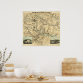 Poster Carte militaire de Richmond et Petersburgh (Cuisine)