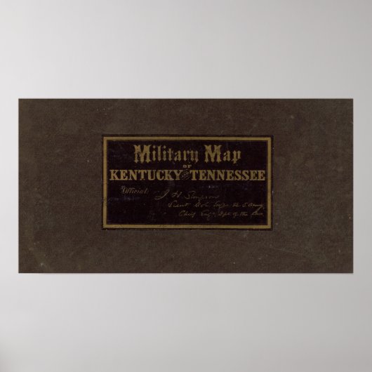 Poster Carte militaire du Kentucky, Tennessee (Devant)