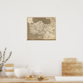 Poster Carte mineure asiatique par Arrowsmith (Cuisine)