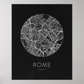Poster Carte minimaliste de Rome