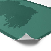 Poster Carte Moderne De L'Irlande / Éire | Irish Emerald (Coin)