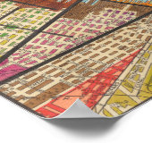 Poster Carte moderne de New York III (Coin)