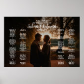 Poster Carte moderne des sièges mariages avec photo (Devant)