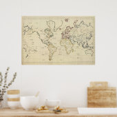 Poster Carte mondiale (Cuisine)