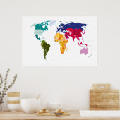 Poster Carte mondiale (Cuisine)