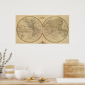 Poster Carte mondiale 2 (Cuisine)