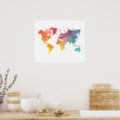 Poster carte mondiale 5 (Cuisine)