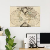 Poster Carte mondiale 7 (Bureau à domicile)