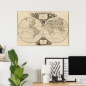 Poster Carte mondiale 8 (Bureau à domicile)