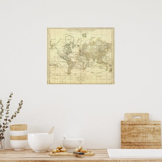 Poster Carte mondiale 9 (Cuisine)