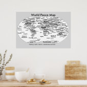 Poster Carte mondiale de la paix - Rien à mourir (Cuisine)